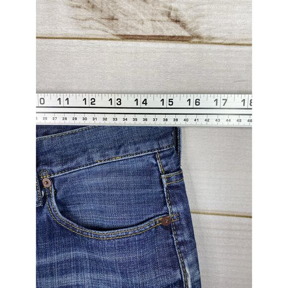 Rugby by Ralph Lauren Jeans Womens 26 Blue Boyfriend Distressed Button Fly - Picture 6 of 13